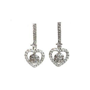 ❤️ ❤️💎   2Ct Round Cut Lab-Created Diamond Drop Dangle Earrings 💎 ❤️ ❤️